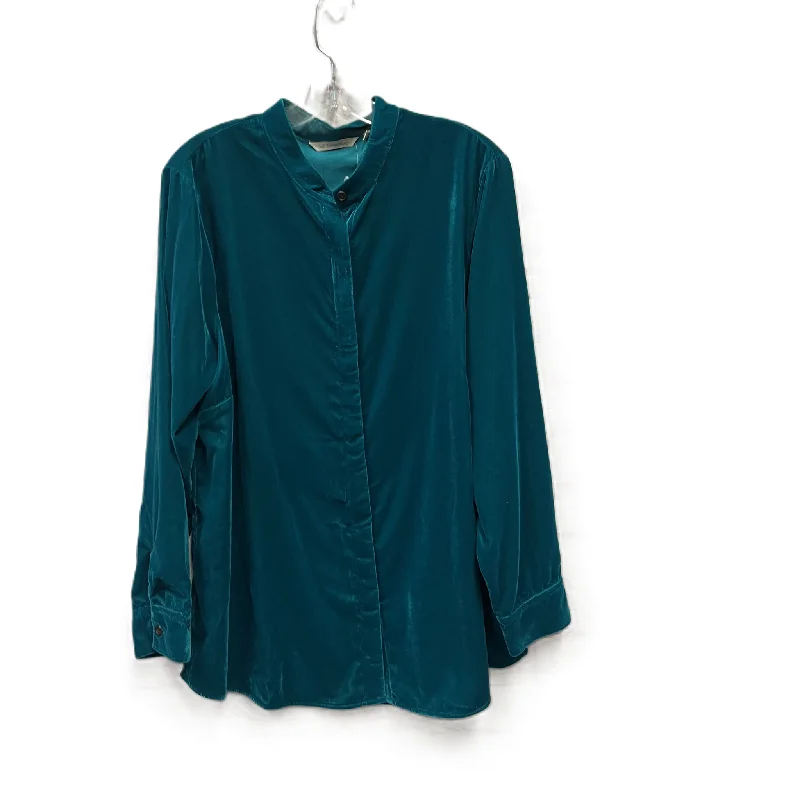 Top Long Sleeve By Soft Surroundings In Green, Size: 1x