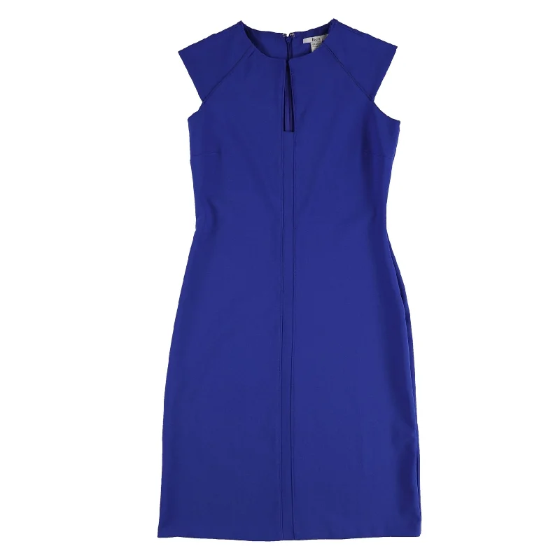 bar III Womens Split-Neck Bodycon Dress, Blue, Small