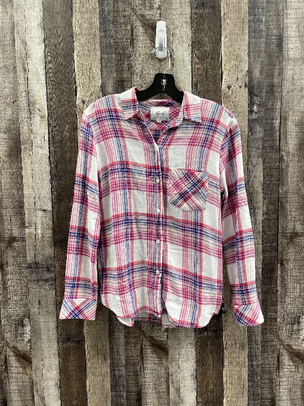 Top Long Sleeve By Rails In Plaid Pattern, Size: Xs