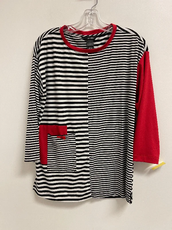 Top Long Sleeve By Ali Miles In Striped Pattern, Size: S