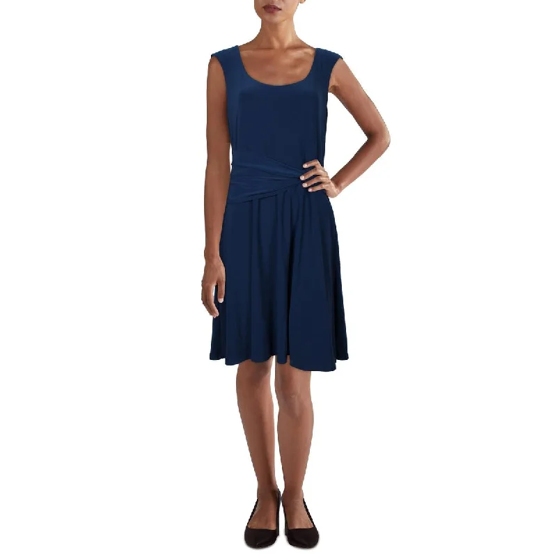 Lauren Ralph Lauren Womens Plus Wrap Summer Midi Dress