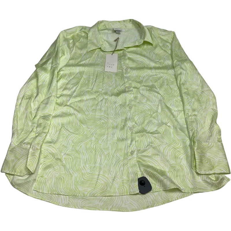 Top Long Sleeve By A New Day In Green, Size: S