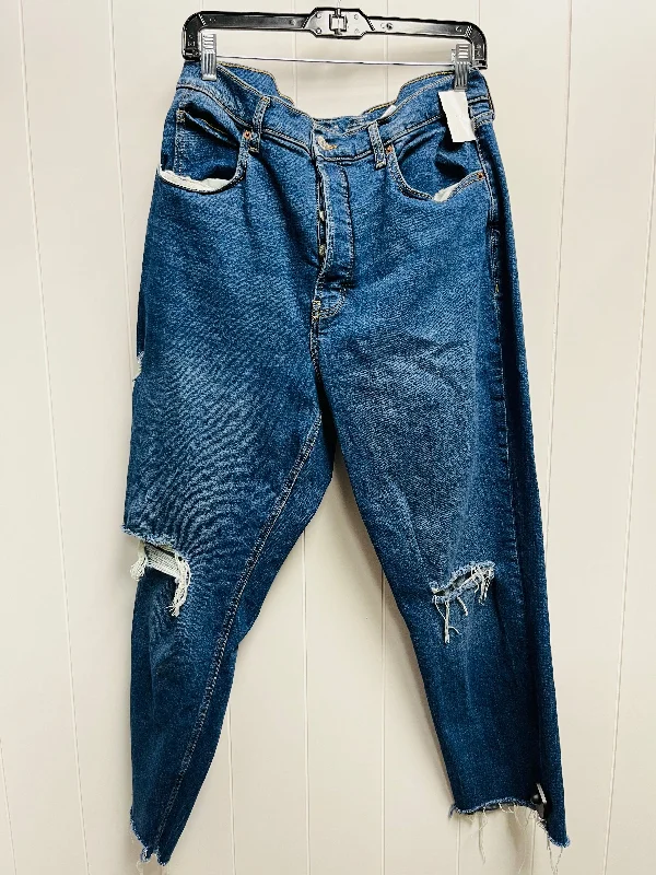 Jeans Straight By Old Navy In Blue Denim, Size: 16