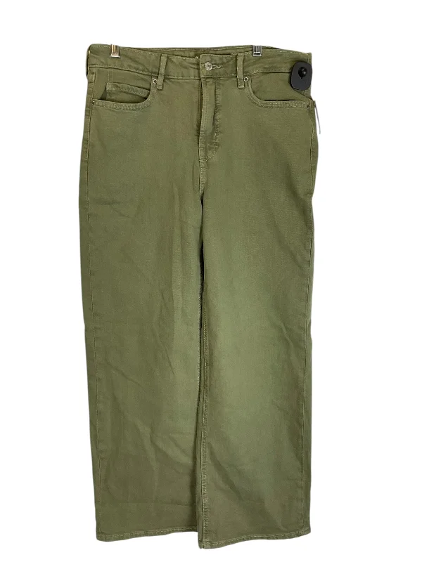 Jeans Wide Leg By Old Navy In Green Denim, Size: 10