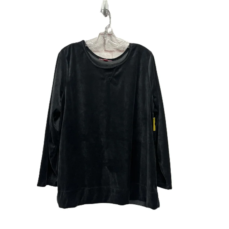 Top Long Sleeve By Woman Within In Grey, Size: L