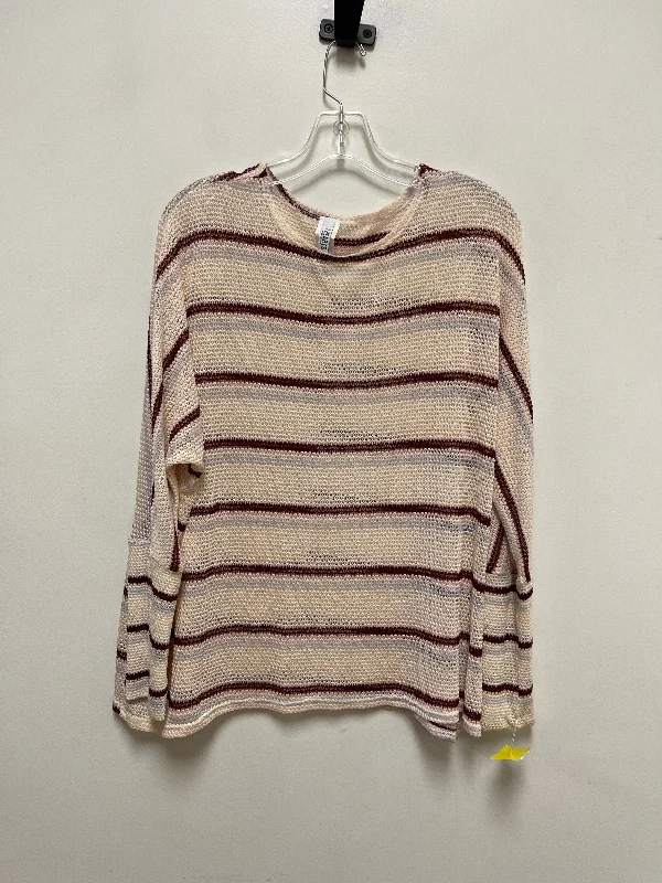 Top Long Sleeve By Clothes Mentor In Striped Pattern, Size: S