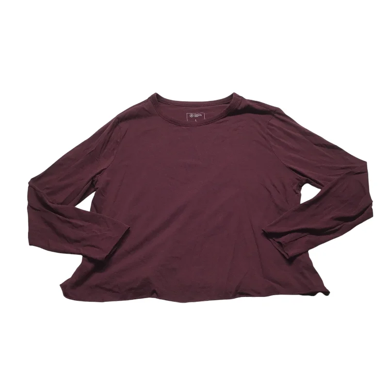 Top Long Sleeve Basic By Clothes Mentor In Red, Size: L