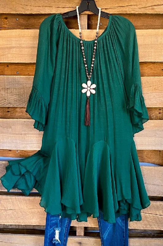 AHB EXCLUSIVE: The It Girl Oversized Tunic - Forest Green