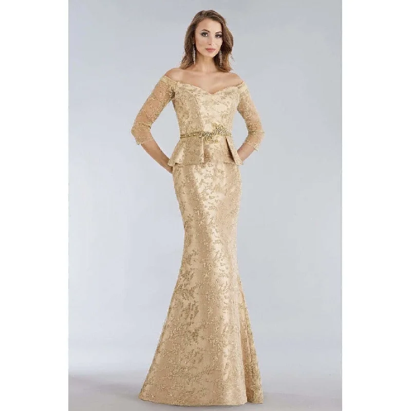 Feriani Couture 18965 Evening Gold Gown