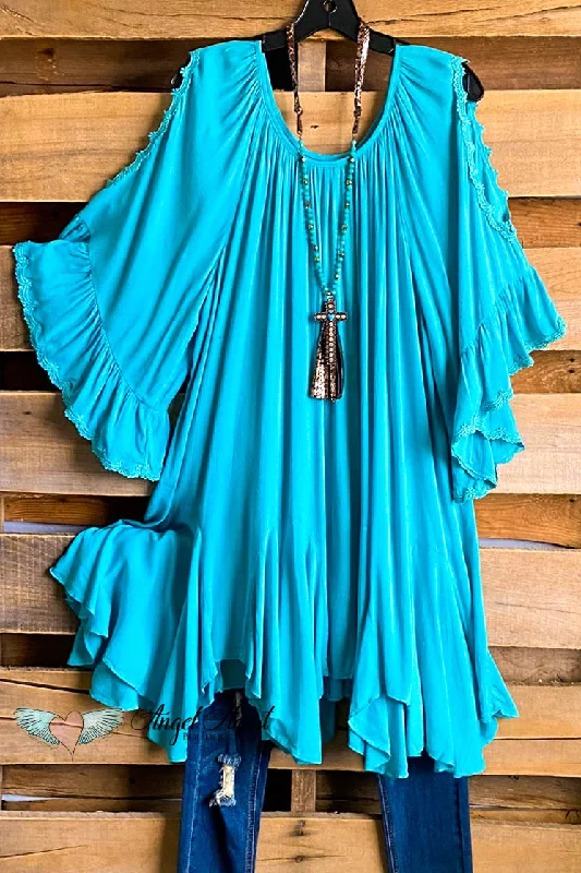 AHB EXCLUSIVE: Classy Oversized Tunic - Turquoise