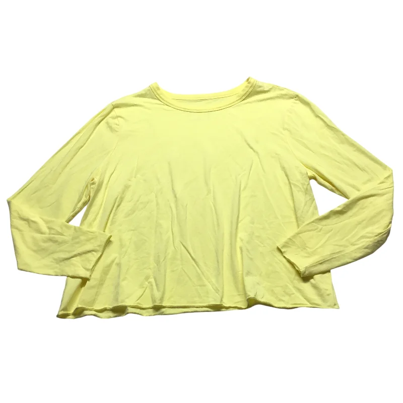 Top Long Sleeve Basic By Clothes Mentor In Yellow, Size: L