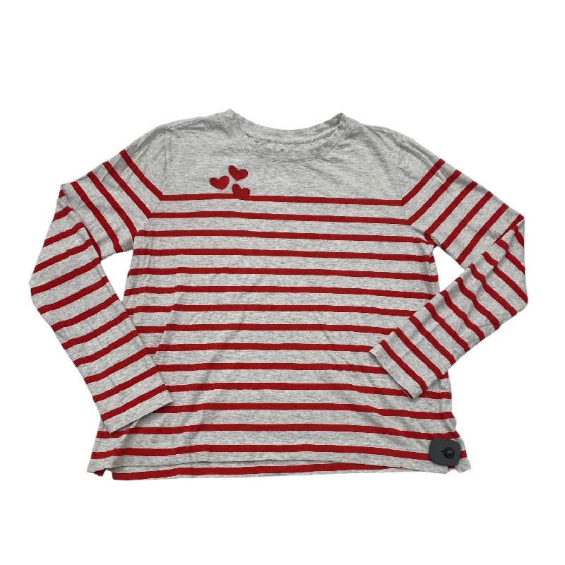 Top Long Sleeve By Loft In Striped Pattern, Size: L