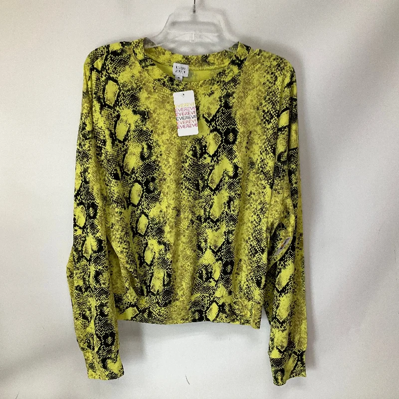 Top Long Sleeve Basic By Peyton Jensen In Snakeskin Print, Size: M