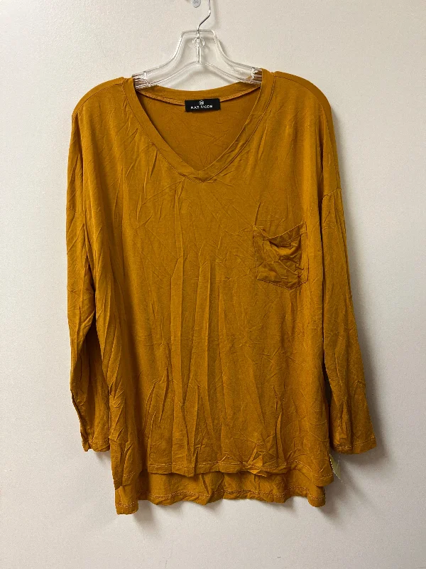 Top Long Sleeve Basic By Clothes Mentor In Yellow, Size: M