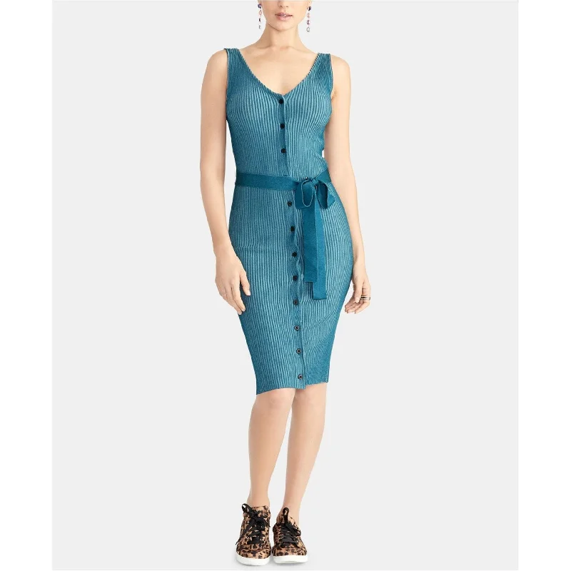 Rachel Roy Womens Bodycon Sweater Dress, Blue, Medium