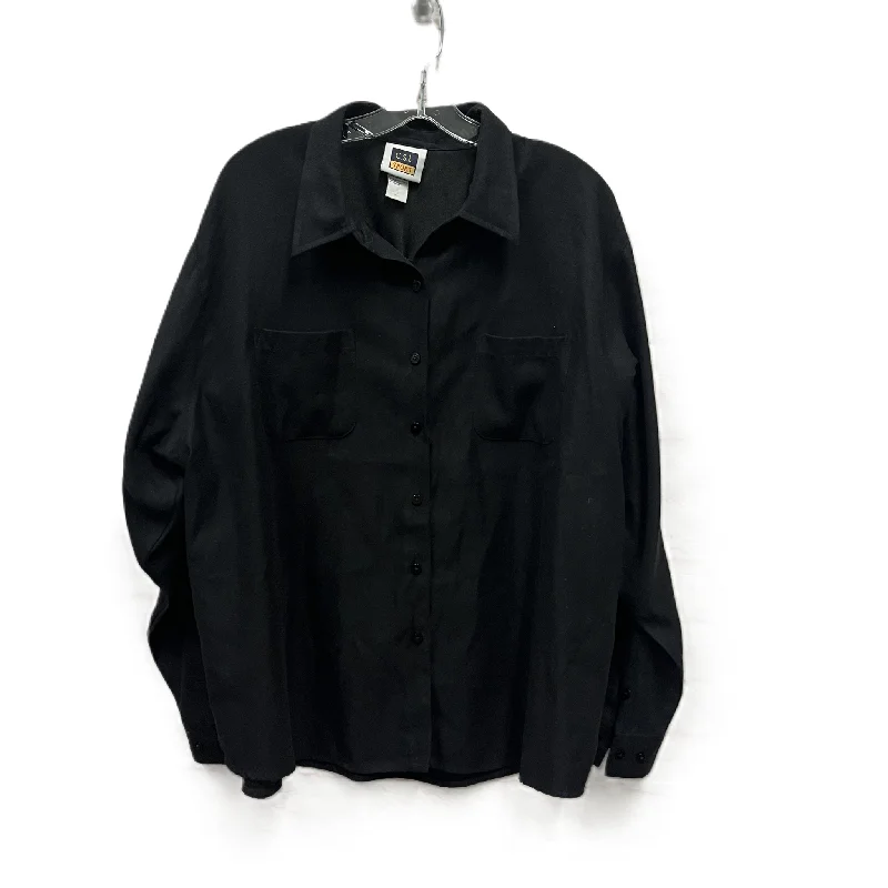 Top Long Sleeve By Cst Sport In Black, Size: 2x