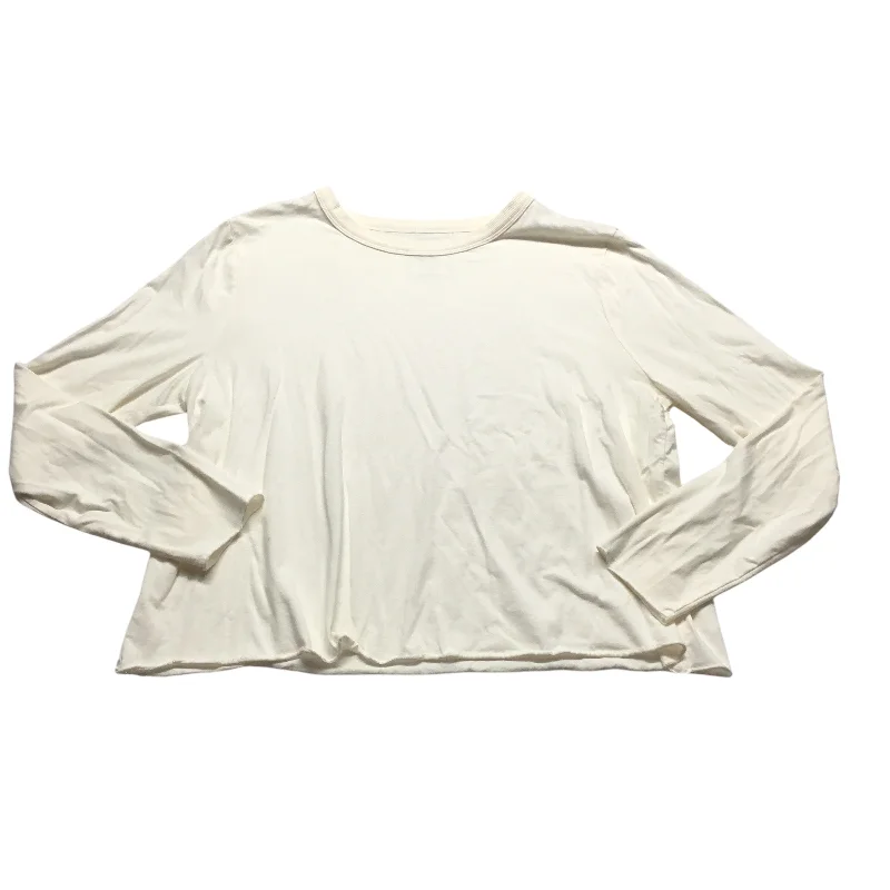 Top Long Sleeve Basic By Clothes Mentor In Cream, Size: L