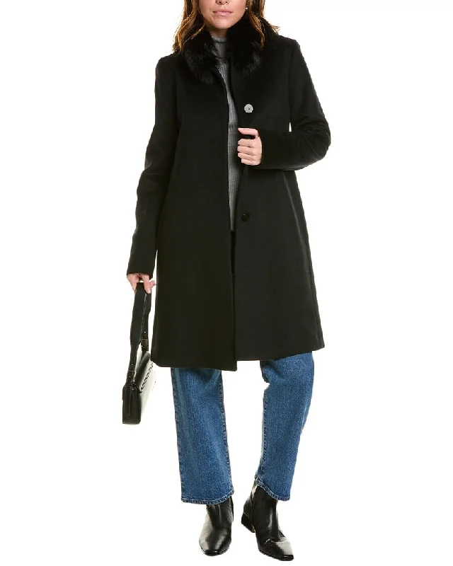 FLEURETTE Long Wool-Blend Coat