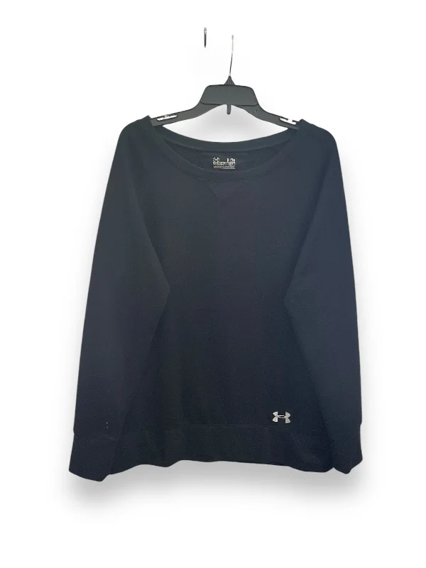 Top Long Sleeve By Under Armour In Black, Size: L