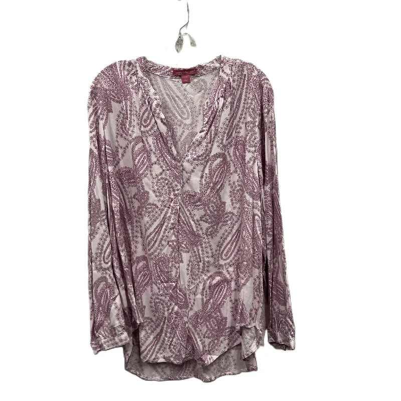 Top Long Sleeve By Woman Within In Pink, Size: L