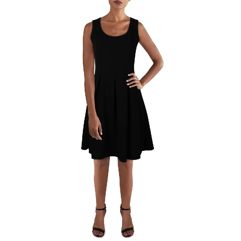 24seven Comfort Apparel Womens Sleeveless Midi Fit & Flare Dress