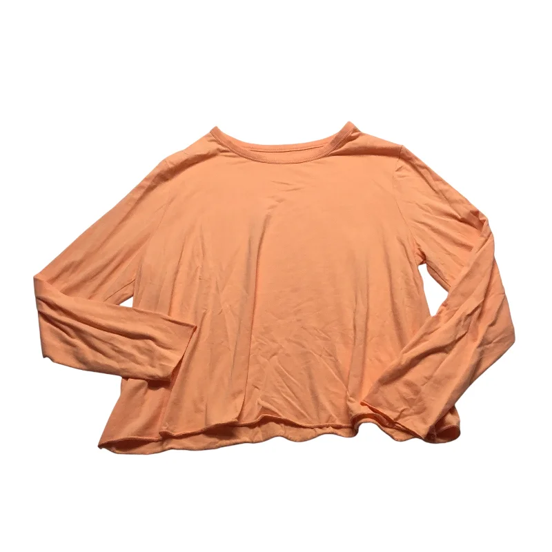 Top Long Sleeve Basic By Clothes Mentor In Orange, Size: L