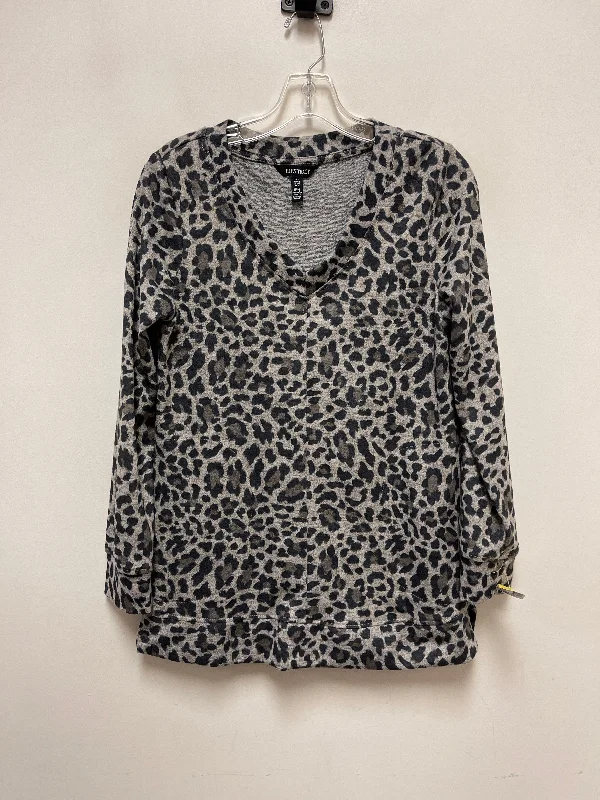 Top Long Sleeve By Ellen Tracy In Animal Print, Size: S