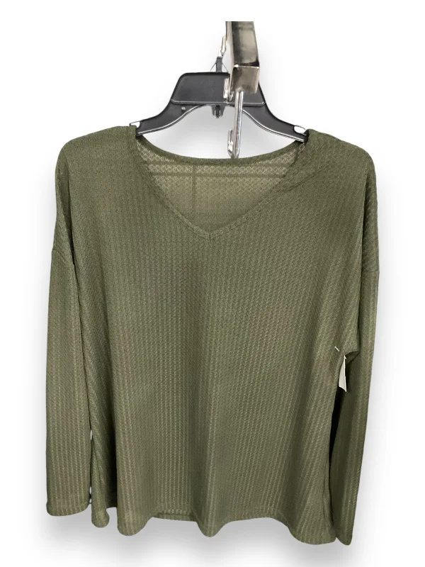 Top Long Sleeve By Clothes Mentor In Green, Size: 2x