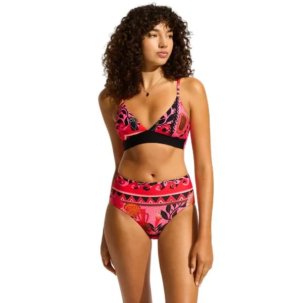 SEAFOLLY -  Atlantis Banded Bralette & High Waisted Bikini Set