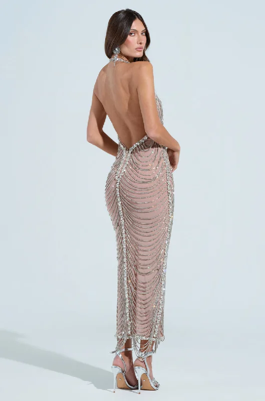 DOMINATE CHAIN MAXI DRESS