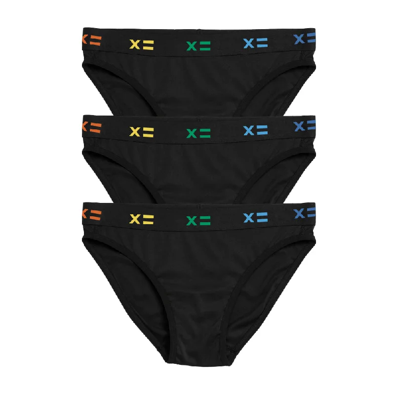 Tucking Bikini 3-Pack - Black X= Rainbow