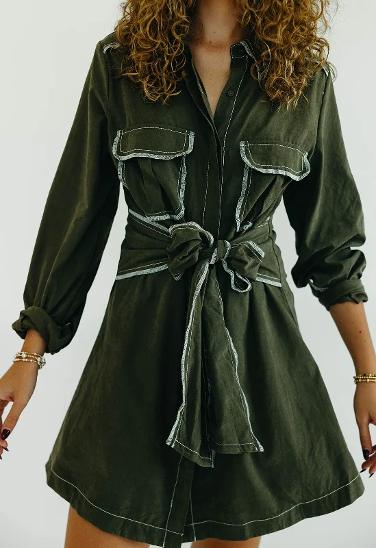 Kai Mini Dress - Olive