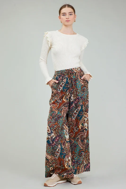 Mixed Print Pants