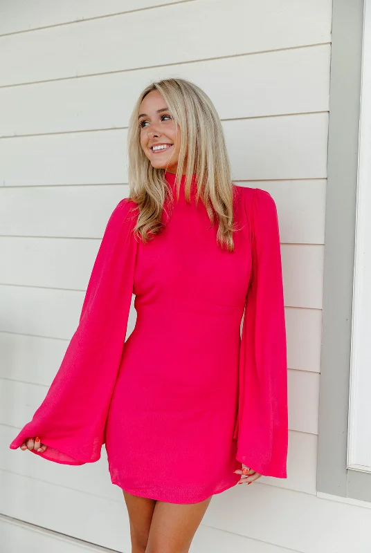 Neely Mini Dress - Fuchsia