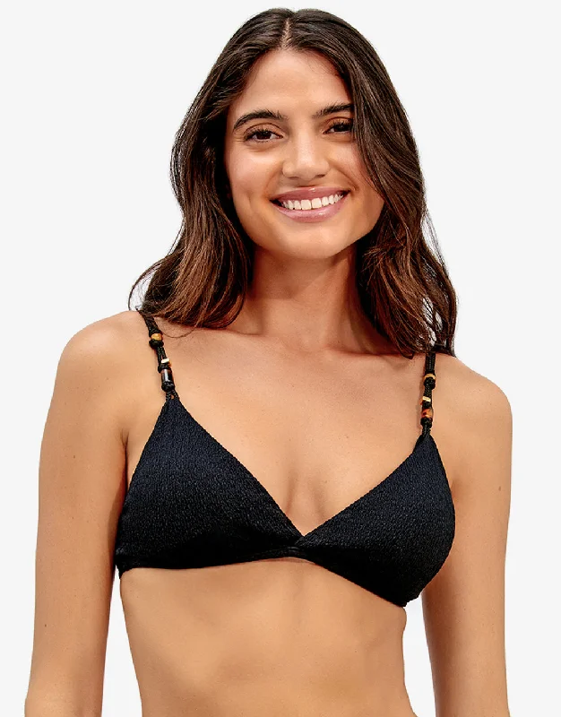 Firenze Kira Flora Bikini Top - Black