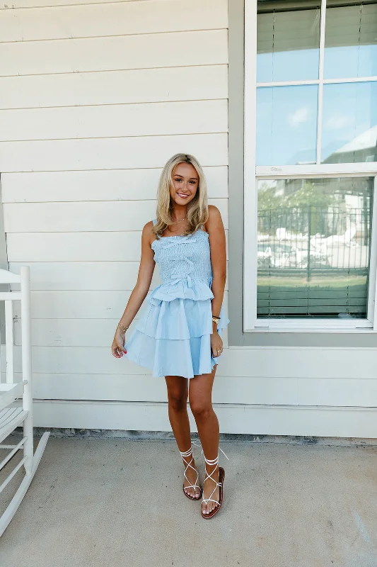 Sure Of It Mini Dress - Blue