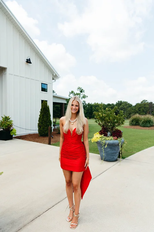 Look Alive Mini Dress - Red