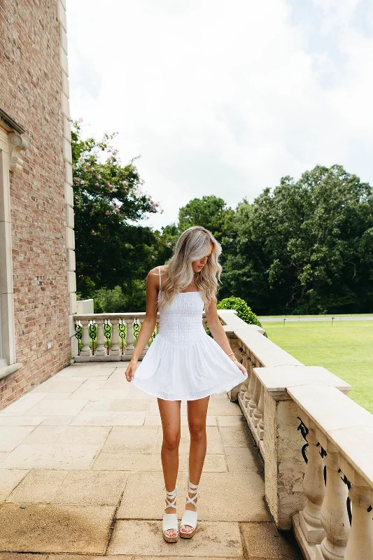 Confidence Is Key Mini Dress - White