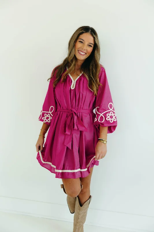 Everly Mini Dress - Magenta