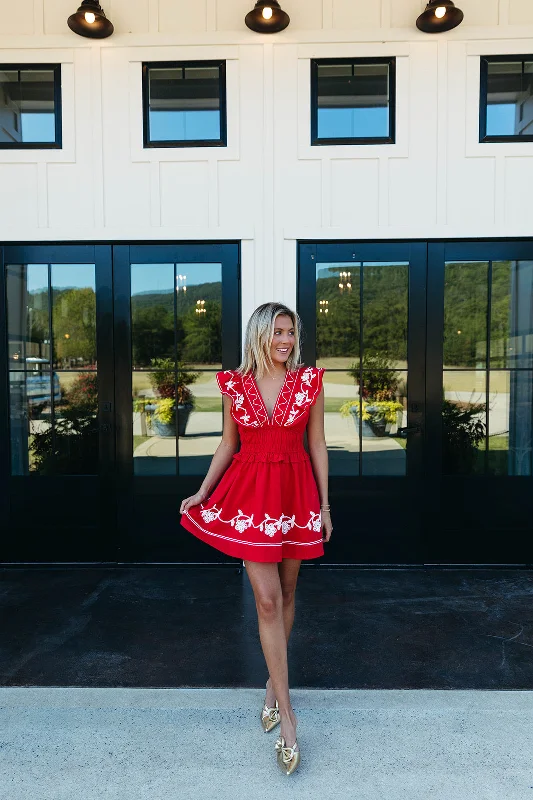 Endless Fun Mini Dress - Cherry Red