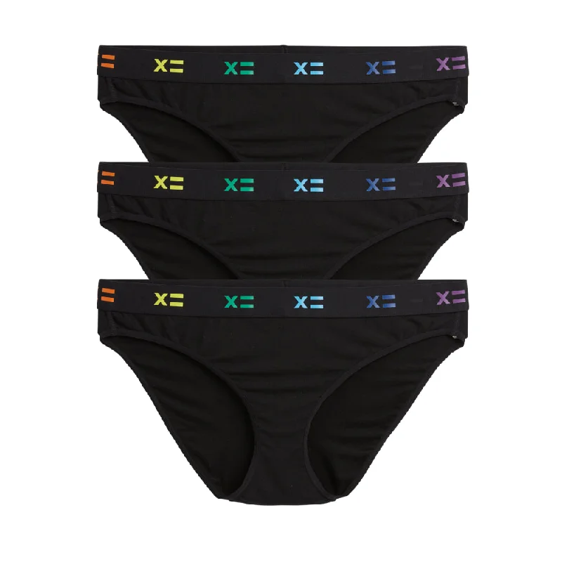 Bikini 3-Pack - TENCEL™ Modal Black X= Rainbow