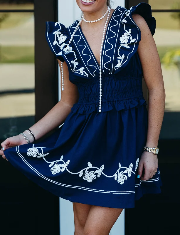 Endless Fun Mini Dress - Navy