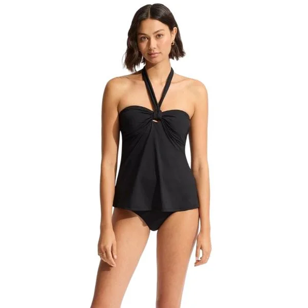 SEAFOLLY -  Collective Sash Tie Front & Hipster Tankini Set