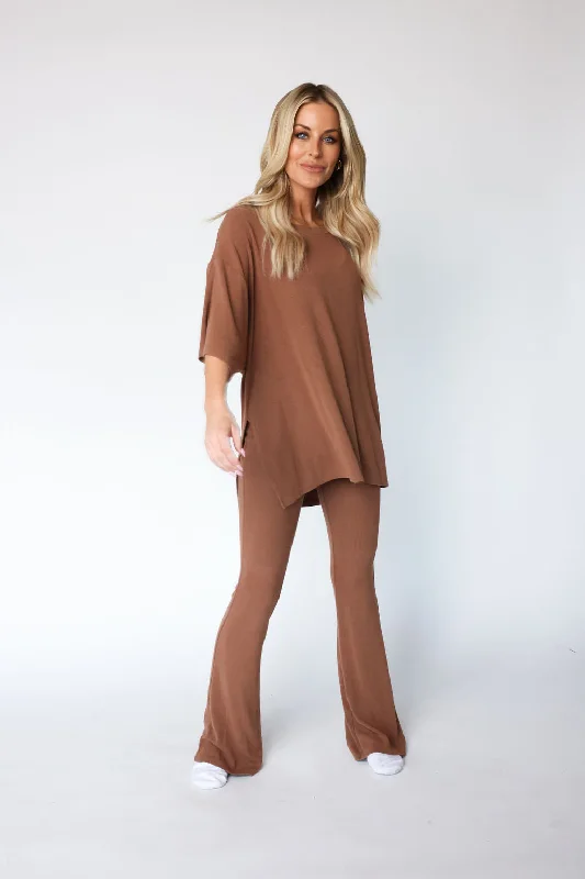 All Weekend Long Pant Set Camel