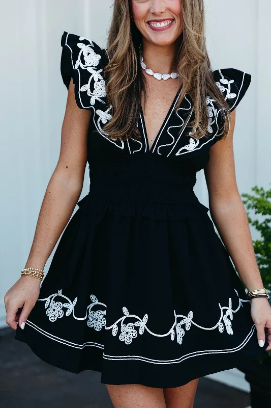 Endless Fun Mini Dress - Black