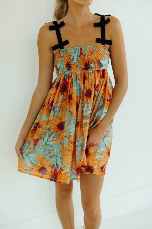 Lisa Mini Dress - Sunflower Blue