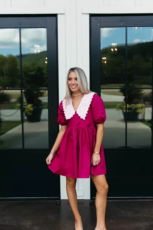 Scout Mini Dress - Magenta