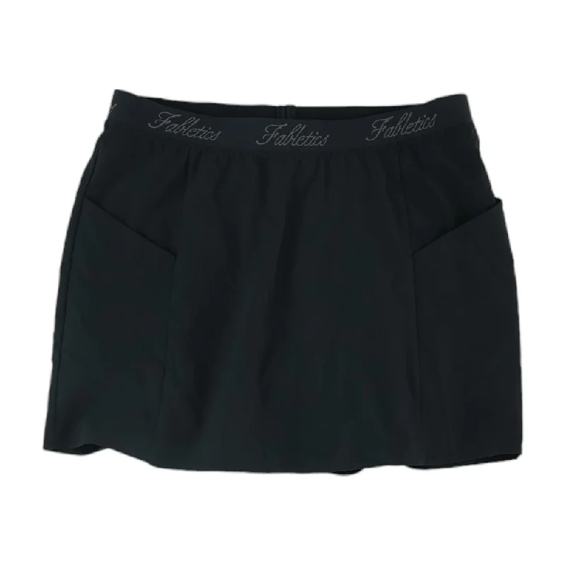 Black Solid Skort Skirt