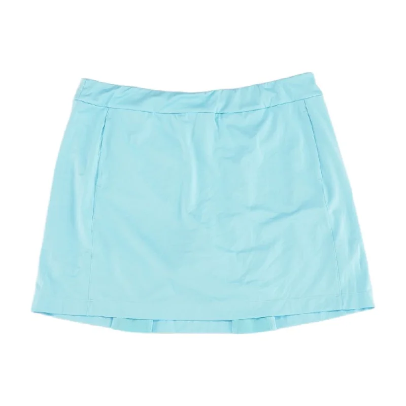 Blue Solid Skort Skirt