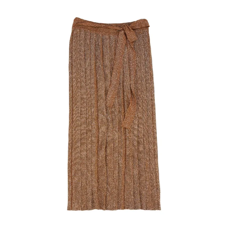 Bronze Solid Midi Skirt